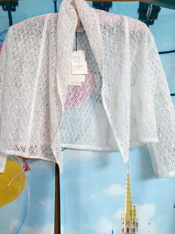 하모니카 화이트 스팽글 레이스 가디건 M 사이즈