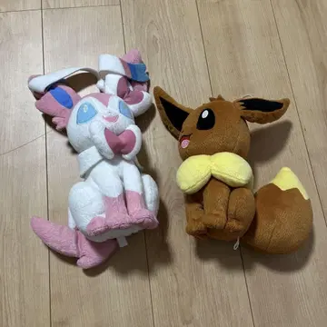 실버디와 이브이 봉제인형 세트