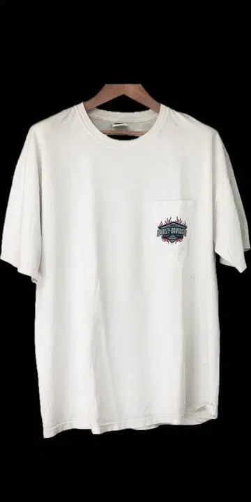 할리데이비슨 XL 화이트 티셔츠 80s