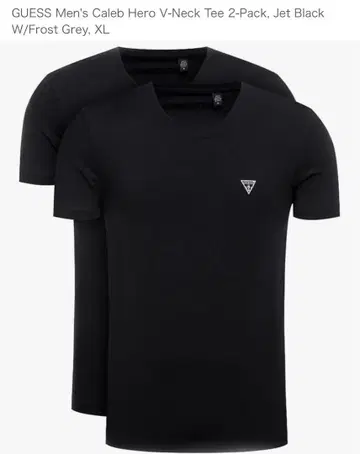 GUESS Caleb Hero V-Neck Tee 2-Pack, XL