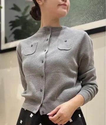 새상품 CABaN 코튼 캐시미어 크루넥 가디건 S 즉시 발송