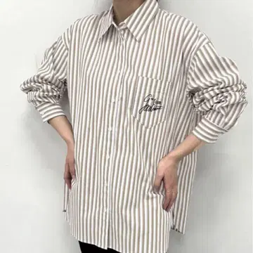 UbySpick&Span 포켓 자수 셔츠