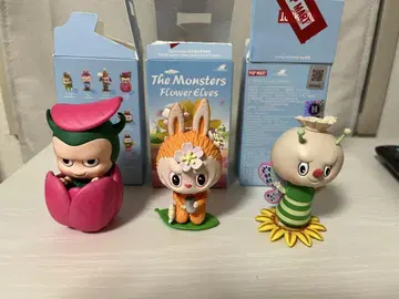 LABUBU THE MONSTERS 꽃의 요정 시리즈 피규어 3개 세트