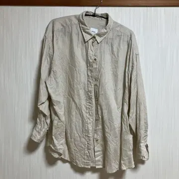 Spick & Span 베이지 린넨 긴팔 셔츠