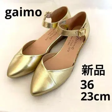 새상품 가이모 골드 스트랩 펌프스 36 23cm gaimo
