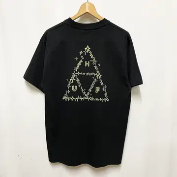 미사용 새상품 HUF 하프 티셔츠 블랙 L