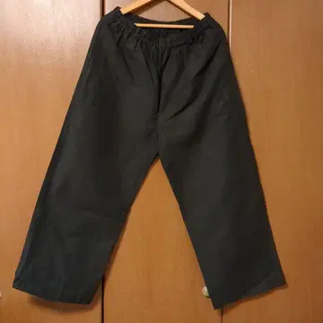 [새상품급] 나카가와 마사시치 상점 반슈 직조 와이드 팬츠/블랙