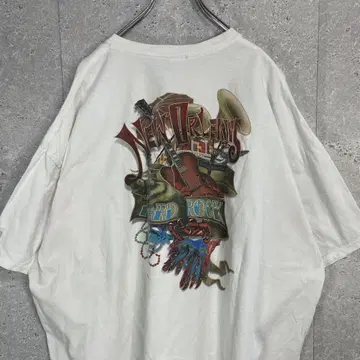 하드 록 카페 빅 프린트 티셔츠 구제 의류 2XL