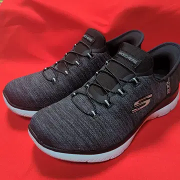 SKECHERS Slip-Ins 블랙/그레이 와이드 핏