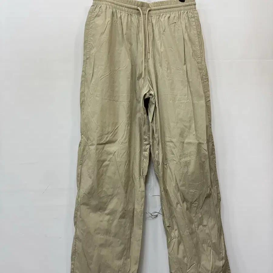☆CODEGRAPHY☆GARMENT WASHED TECH STRING PANTS WASHER STRIPE ELASTIC HEM PANTS(XS Blue Grey): Vintage 1.2