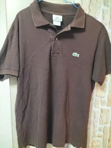 LACOSTE 브라운 피케 셔츠