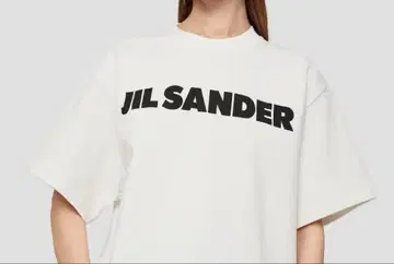 정품 JIL SANDER 질 샌더 화이트 티셔츠 오버 사이즈