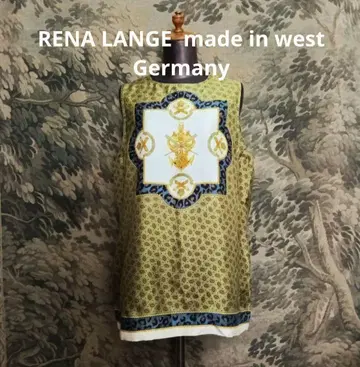 서독 RENA LANGE 실크 100% 슬리브리스 블라우스