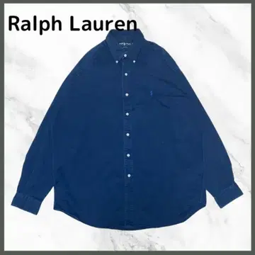 Ralph Lauren 셔츠 긴팔 네이비 버튼 다운 vintage
