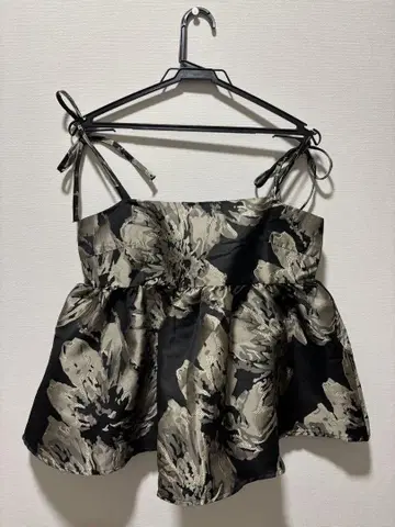 MARIA 뷔스티에 꽃무늬 블랙