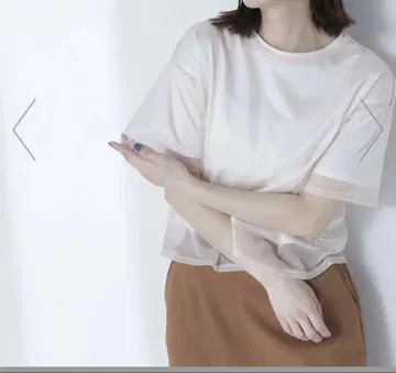 글로시 시어 레이어드 티셔츠