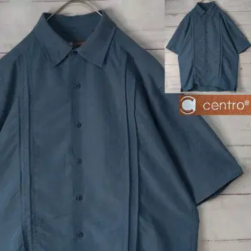 Centro 반팔 셔츠 쿠바 셔츠 레이온 폴리 M