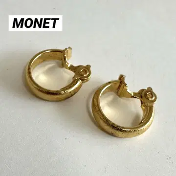 MONET 고품질 모네 골드 후프 귀찌 각인 클린치식