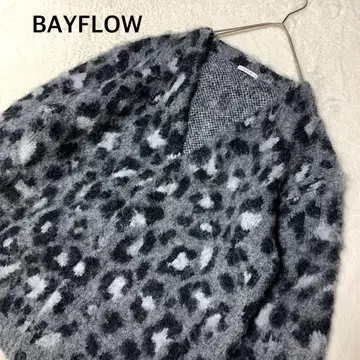 베이플로우 BAYFLOW 모헤어풍 니트 가디건 레오파드