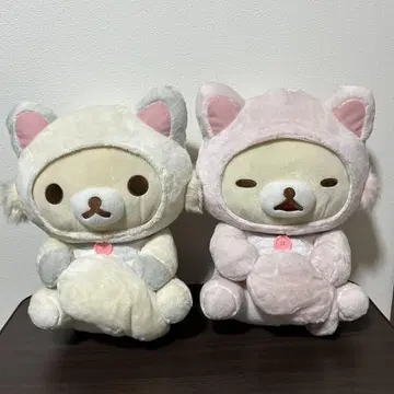코리락쿠마 캣 웅크린 봉제 인형 XL 2개 세트