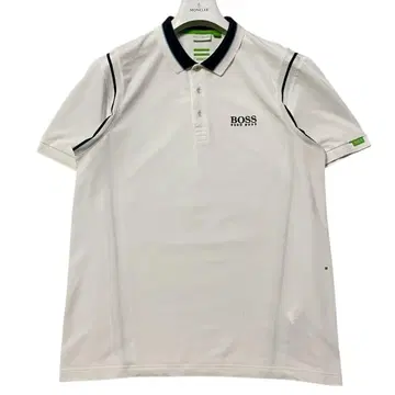 HUGO BOSS 폴로 셔츠 반팔 스트레치 자수 로고 골프 화이트
