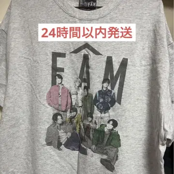 timelesz 숯 화이트 티셔츠 FAM