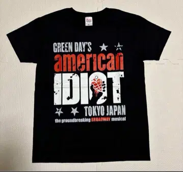 레어 Green Day 아메리칸 이디엇 뮤지컬 공식 티셔츠