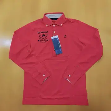 먼싱웨어 남성용 골프 긴팔 피케 셔츠 M 사이즈 RED