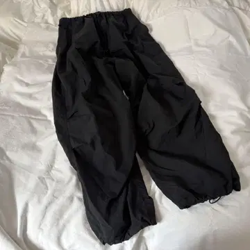 무인양품 발수 나일론 와이드 윈드 팬츠 L 블랙