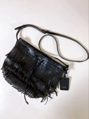 Polo Ralph Lauren 프린지 가죽 숄더백 복조리