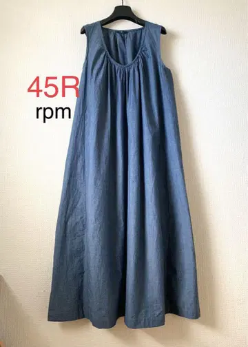 45R 데님 블루 슬리브리스 원피스 일본제