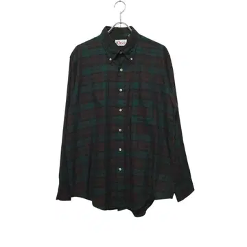 90년대 ORVIS 오비스 울 혼방 체크 BD 셔츠 아메카지