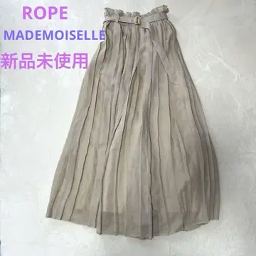 ROPE 베이지 플리츠 롱 팬츠 택 포함 벨트 포함 38