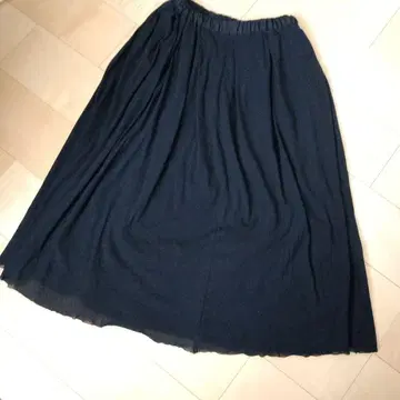 새상품급 하자품 mizuiro ind 롱 스커트 블랙