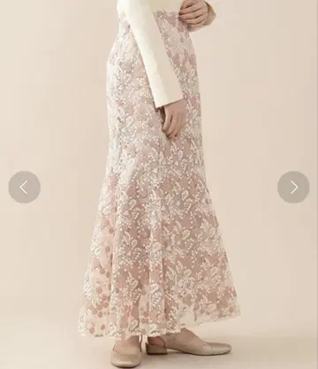 ME&ME COUTURE 샤인 레이스 머메이드 스커트 0 사이즈