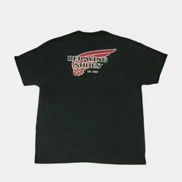 RED WING Print T-Shirt Black 2XL