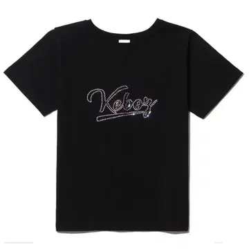 Keboz 큐빅 로고 반팔 티셔츠 블랙 M