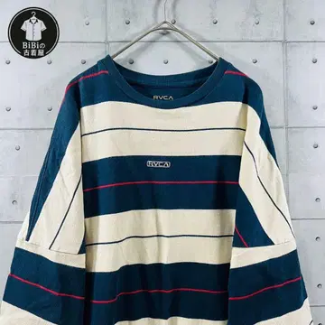 [인기] RVCA 스트라이프 7부 소매 티셔츠 오버 서핑 스케이트보드