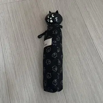 Ne-net 고양이 패턴 접이식 우산 블랙