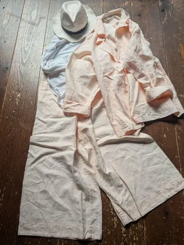 베리떼꾸르 천연 염색 와이드 팬츠