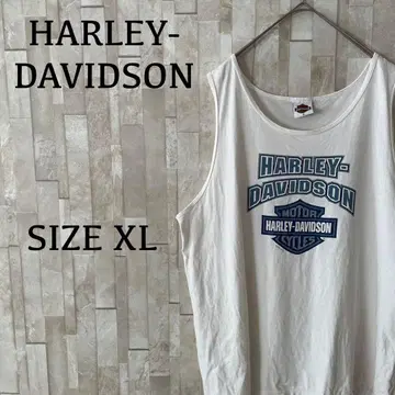 구제 의류 HARLEY-DAVIDSON 탱크탑 로고 프린트 XL