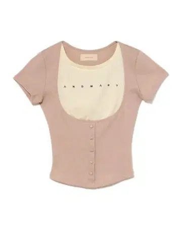 andmary logo tops beige