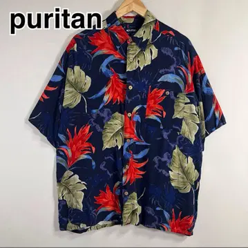 PURITAN 퓨리탄 레이온 100% 알로하 셔츠 박스