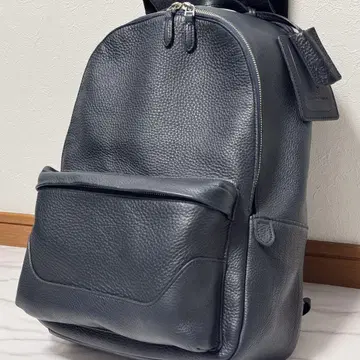 미사용급 펠레모르비다 가죽 비즈니스 백팩 메이든 보야지 네이비