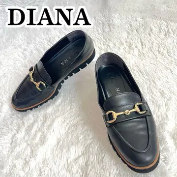 DIANA 블랙 로퍼 통굽 홀스 비트 23.5