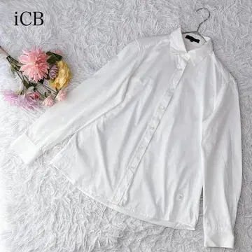 iCB 아이씨비 긴팔 셔츠 화이트 코튼 면100 깔끔한 스타일