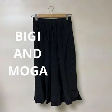 BIGI AND MOGA YOSHIE INABA 자수 실크 플레어 스커트