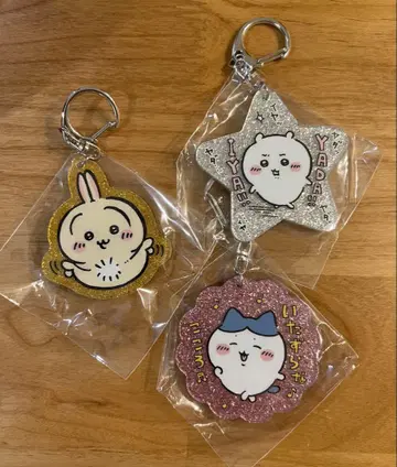 치이카와 라메 아크릴 키링 4 나카요시 트리오 치이카와 하치와레 토끼
