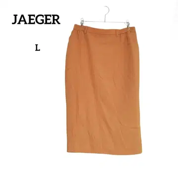 영국제 JAEGER 예거 타이트 스커트 종아리 기장 L 겨자색 슬릿