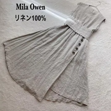 미라 오웬 Mila Owen 린넨 100% 롱 원피스 벨트